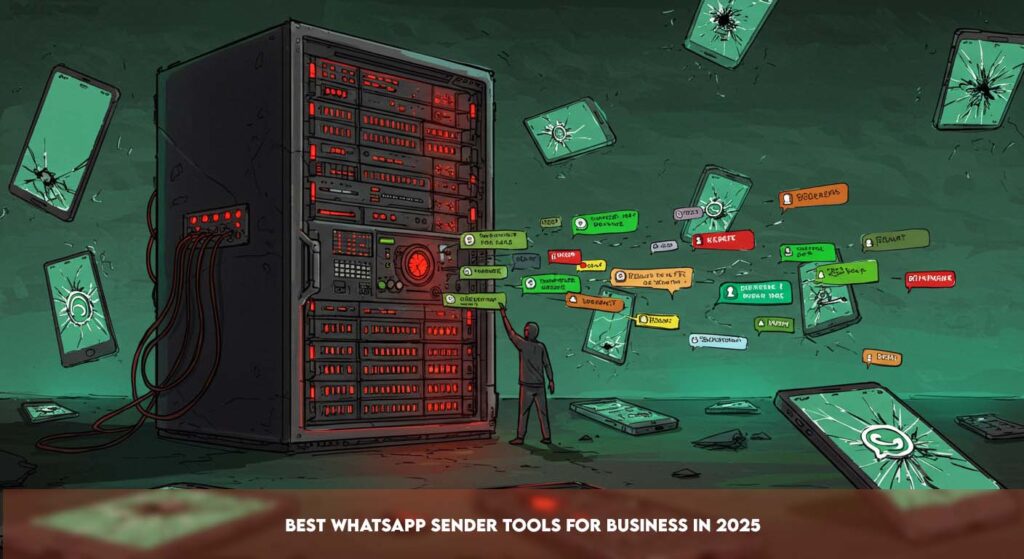 top 10 best whatsapp sender tool illustration by googlefx AI